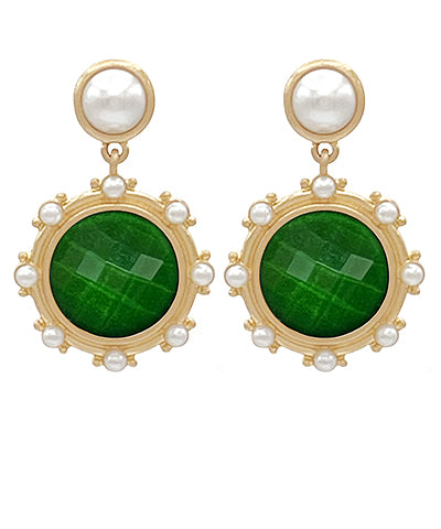 Wyatt Earrings, Green