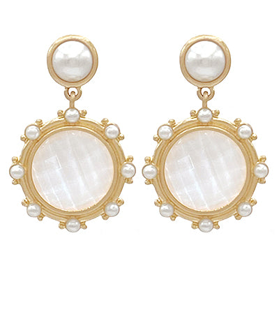 Wyatt Earrings, White