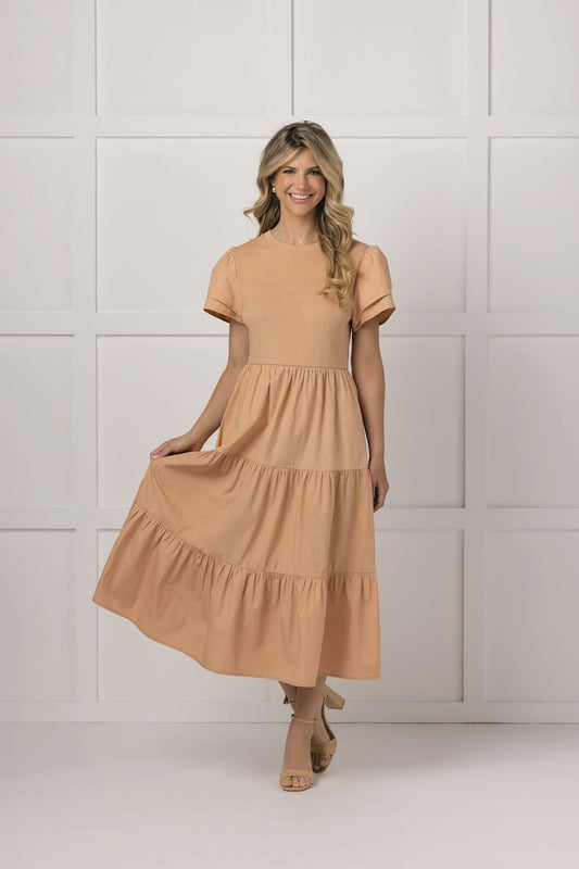 Patton Midi Dress, Tan