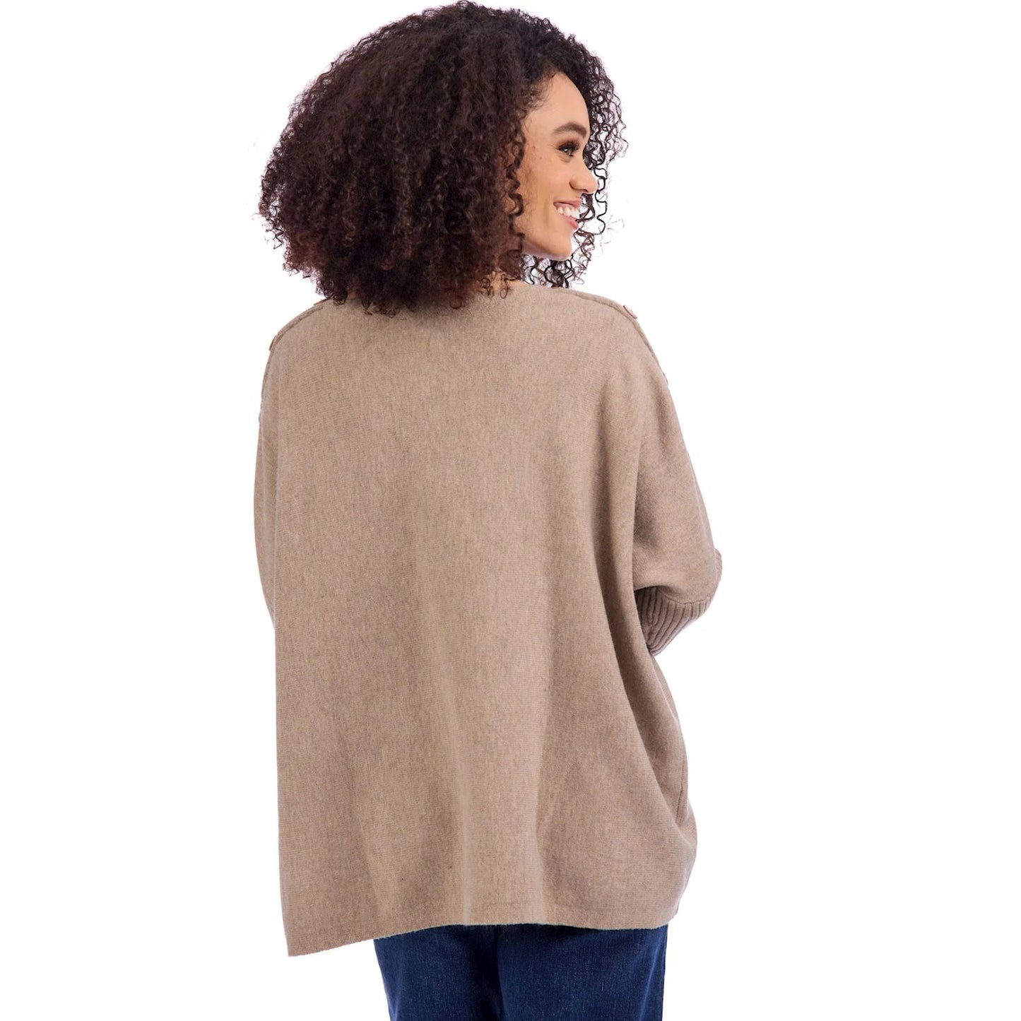 Sheffield Button Sweater, Tan