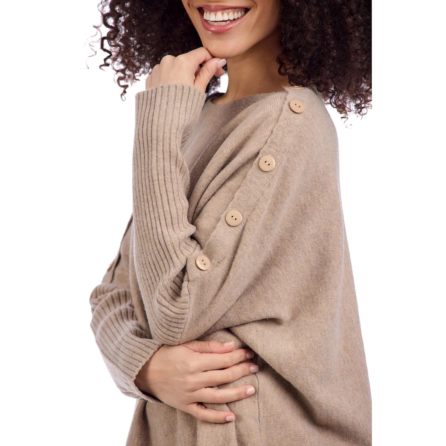 Sheffield Button Sweater, Tan