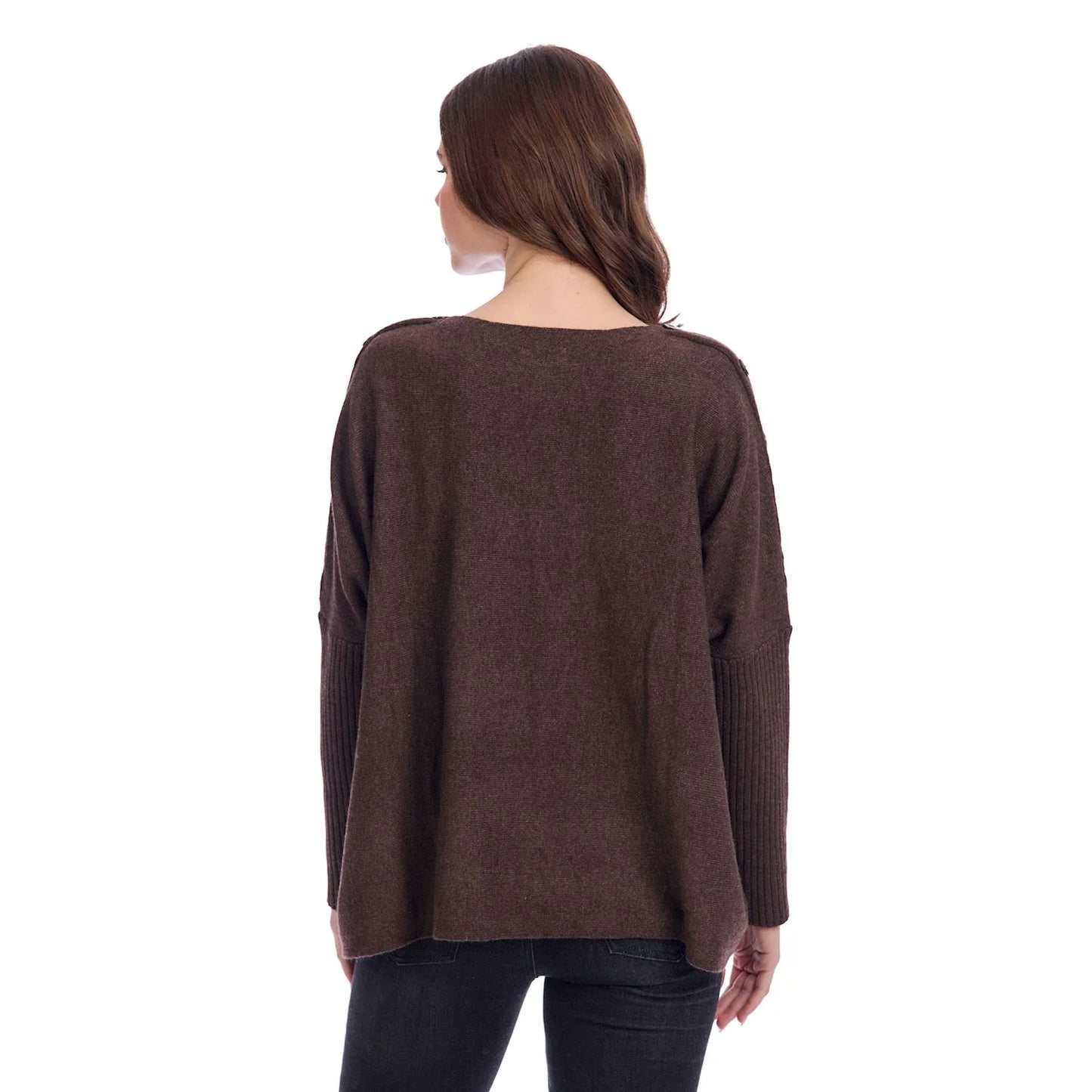 Sheffield Button Sweater, Chocolate
