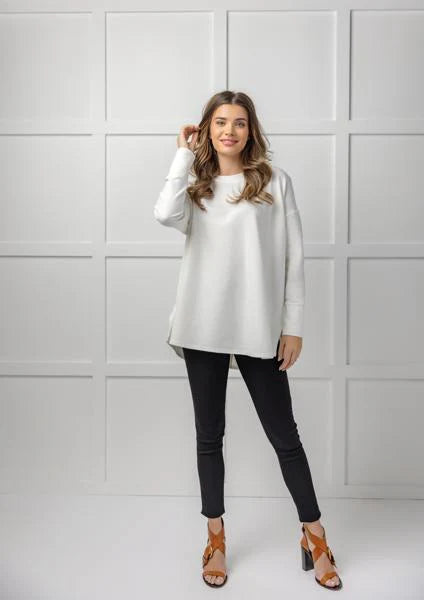 Libby Swing Hem Top, Cream