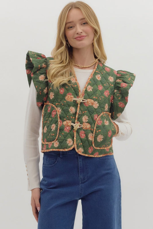 Forest Floral Vest
