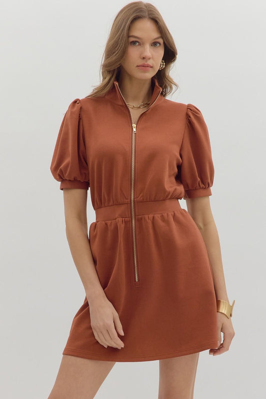 Sugar and Spice Puff Sleeve Dress