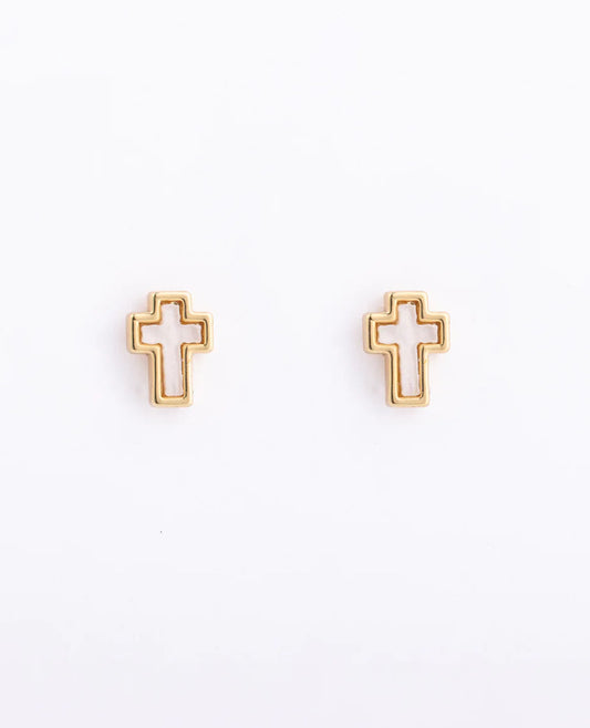 Luna Cross Studs