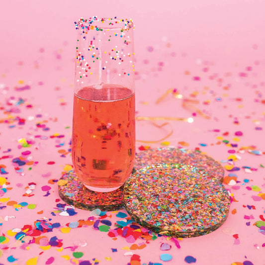 TE Confetti Coaster