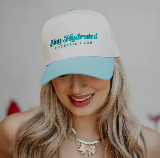 Vintage Trucker Hat, Stay Hydrated