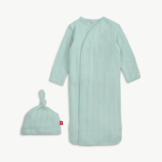 Magnetic Me Gown with Hat Set, Pointelle Seagrass