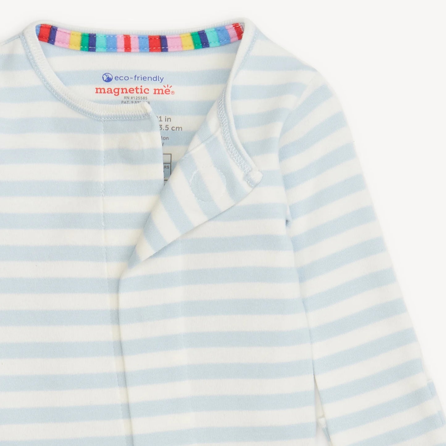 Magnetic Me Blue Stripe Organic Cotton Gown Set