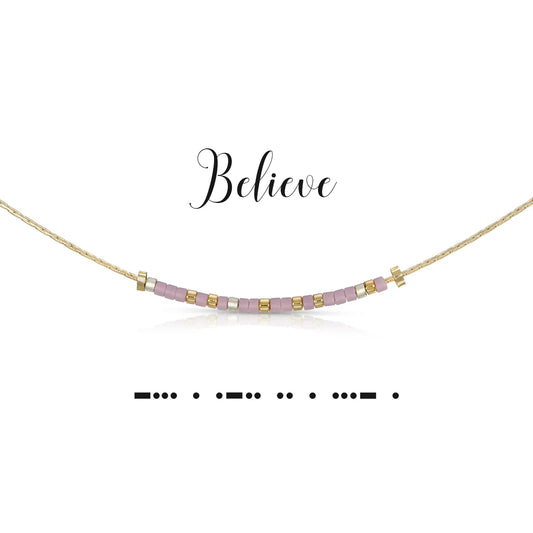 Morse Code Necklace | Believe