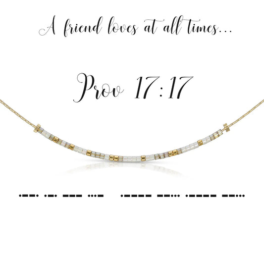 Morse Code Necklace | Prov 17:17