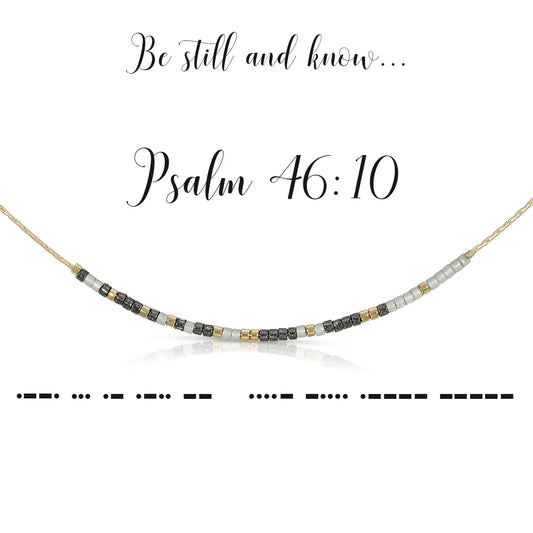 Morse Code Necklace | Psalm 46:10