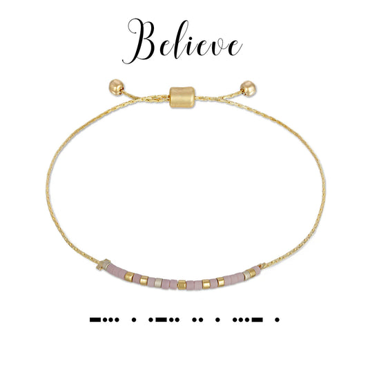 Morse Code Bracelet | Believe