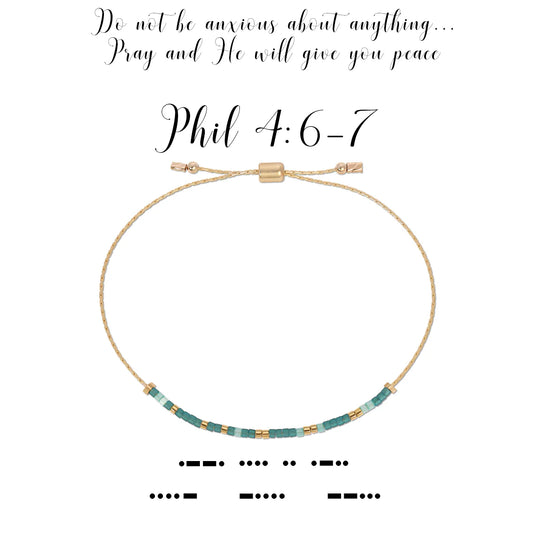 Morse Code Bracelet | Phil 4:6-7
