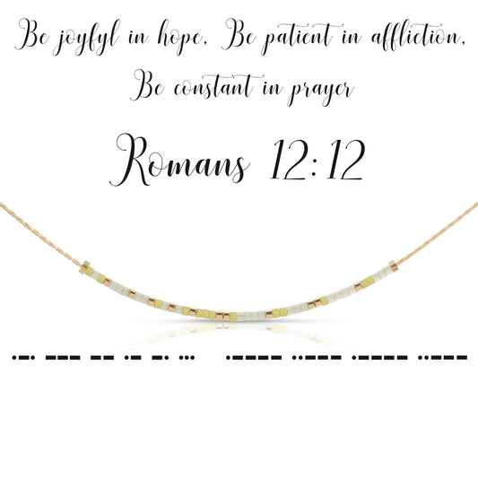 Morse Code Necklace | Romans 12:12