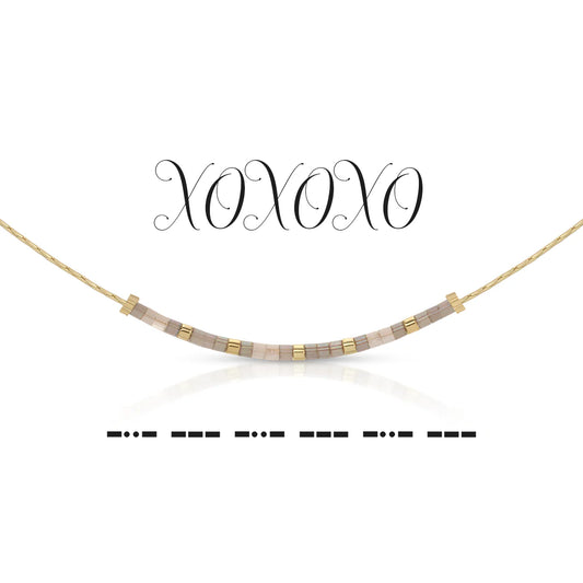 Morse Code Necklace | XOXOXO