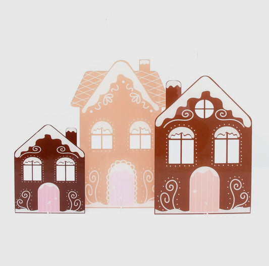 Acrylic Gingerbread House Set