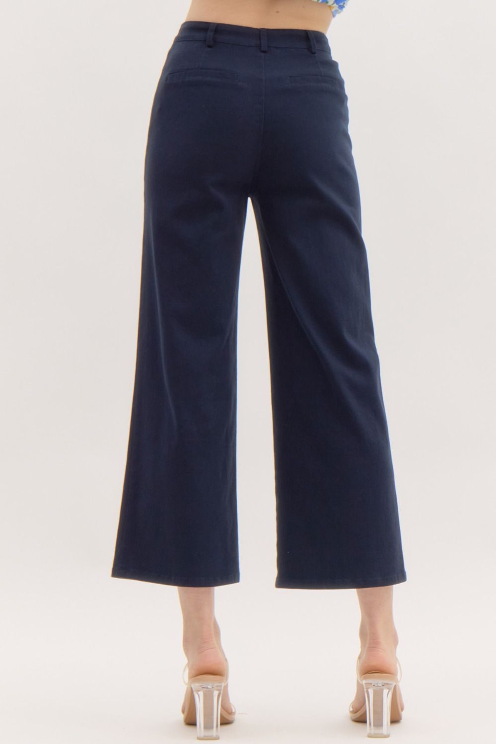 Marley Wide Leg Pants, Navy