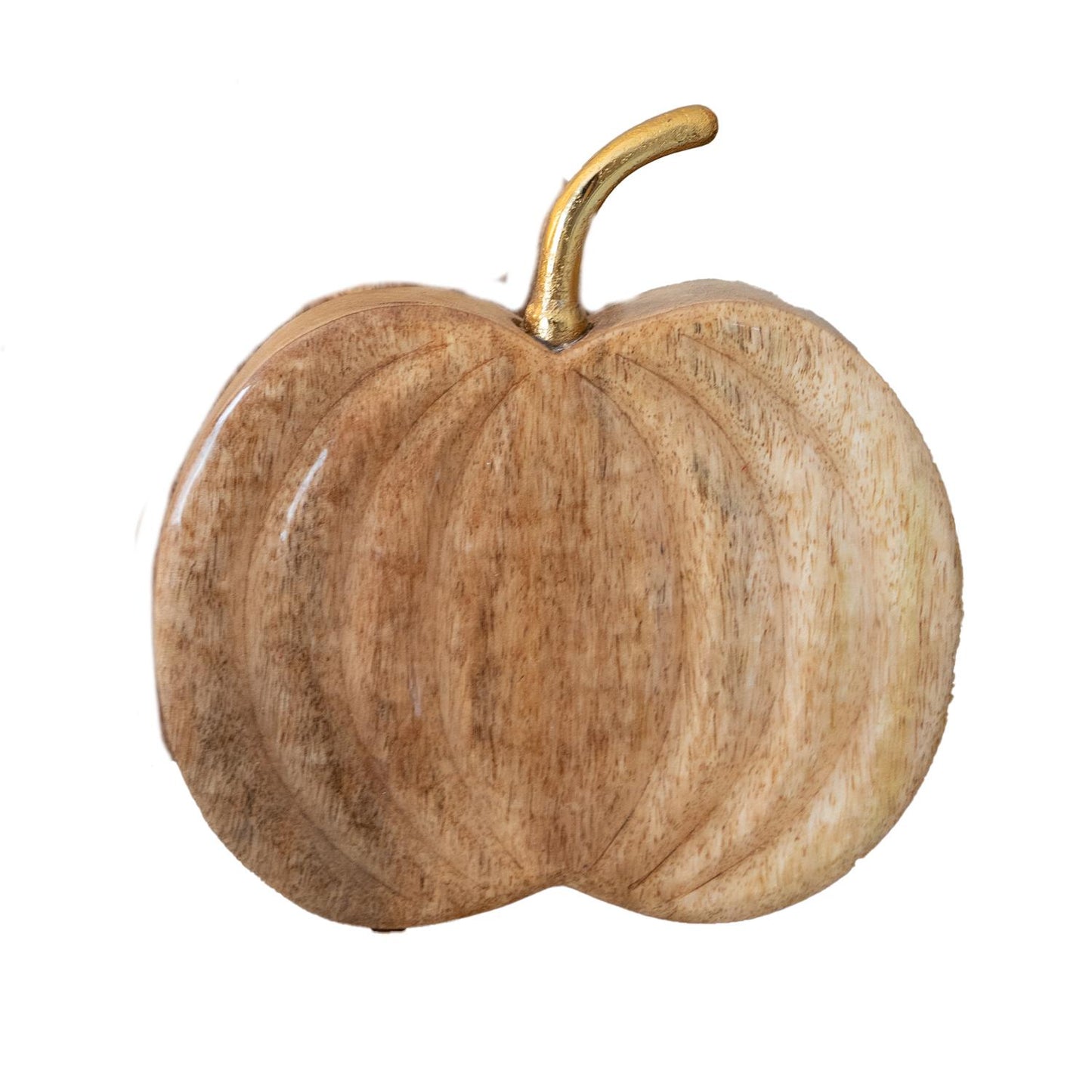 Natural Wood Pumpkin, Large