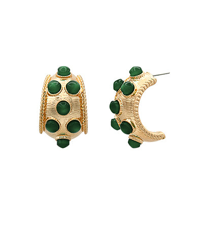 Clara Earrings, Green