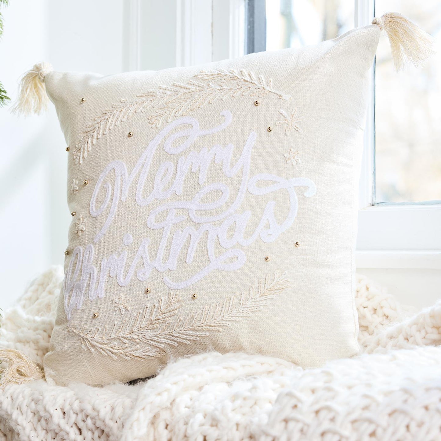 Merry Christmas Square Pillow