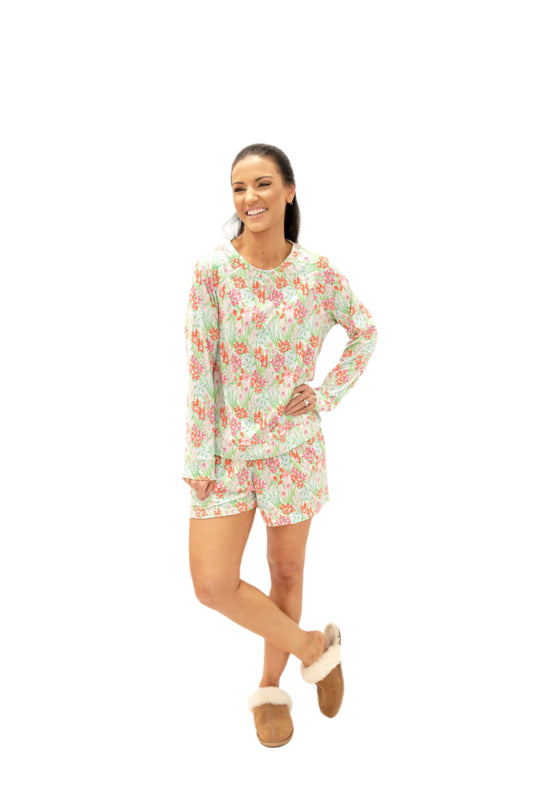 Annie Shorts Set, Happy Blooms