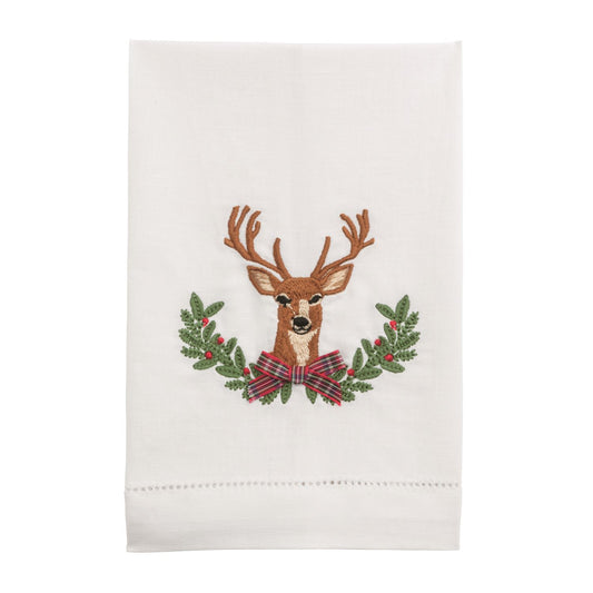Deer Embroidered Towel