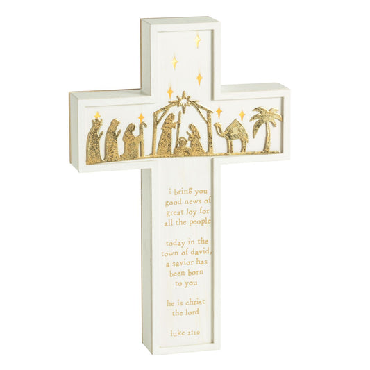 Light Up Nativity Cross