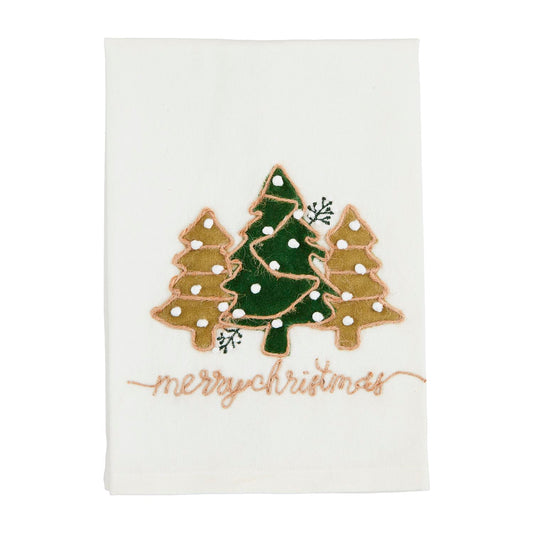 Tree Velvet Appliqué Towel