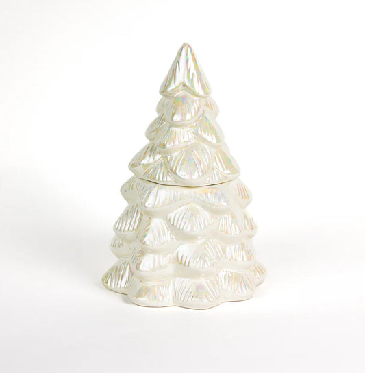 Sweet Grace White Ceramic Tree Candle