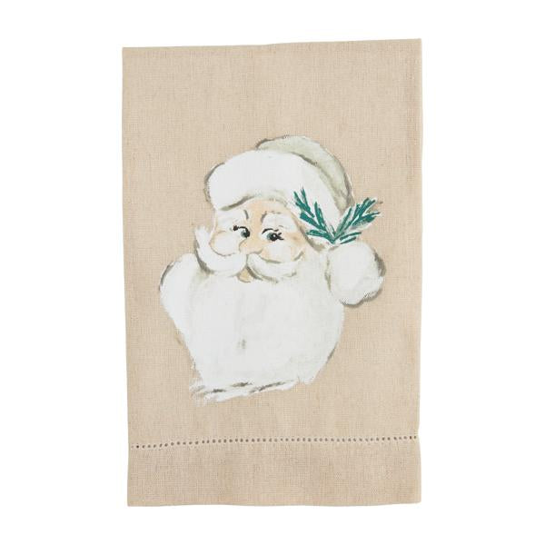 Santa White Painted Towel