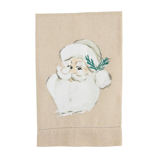Santa White Painted Towel