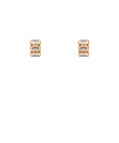 Triple Baguette Earrings