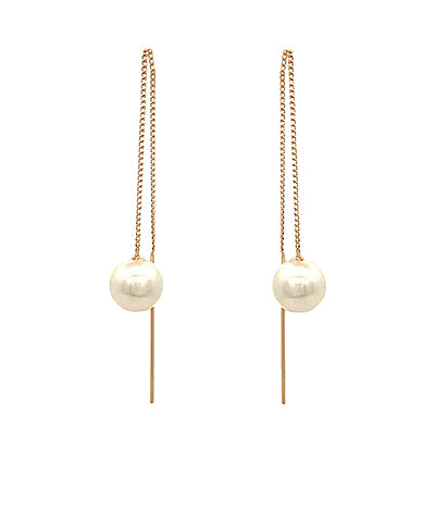 Threaded Pearl Earrings