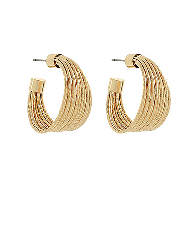 Twisted Gold Hoops