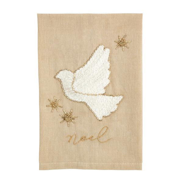 Dove Beaded Towel