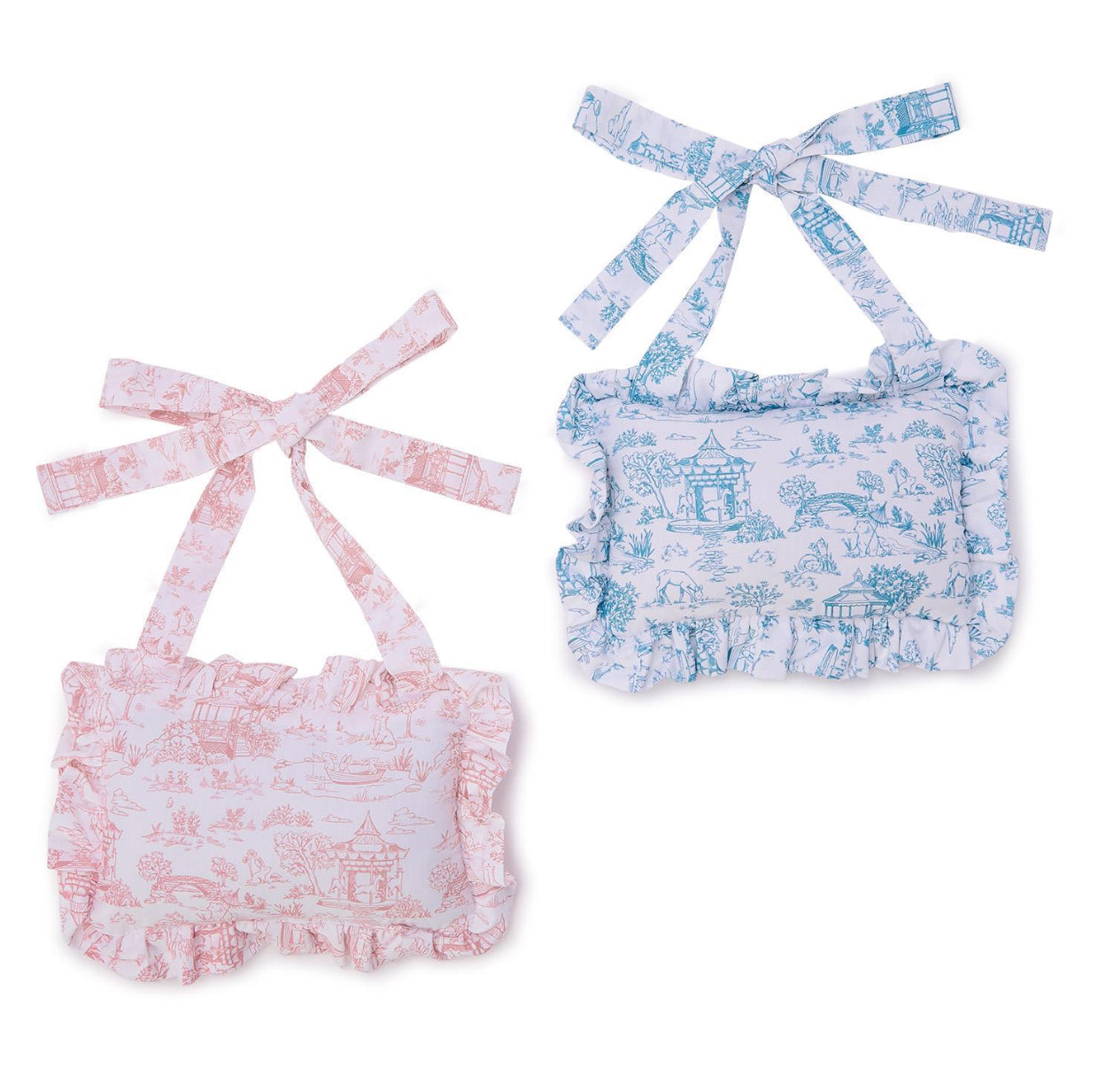 Welcome To The World Embroidered Ruffle Pillow