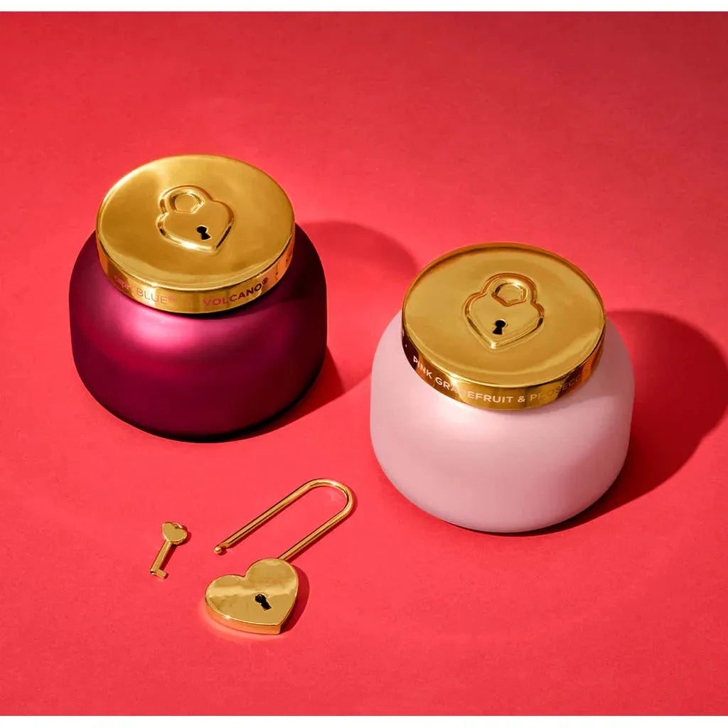 Capri Blue Love Lock Signature Candle, Pink Grapefruit and Prosecco