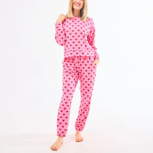 Mary Square Sophie Jogger PJ Set, Hearts