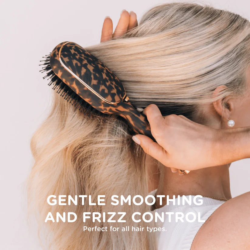 Teleties Boar Bristle Hair Brush, Tortoise