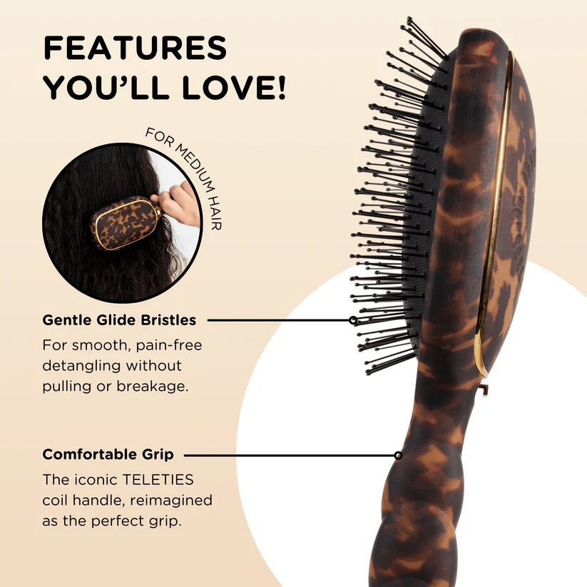 Detangler Hair Brush for Medium Hair, Tortoise