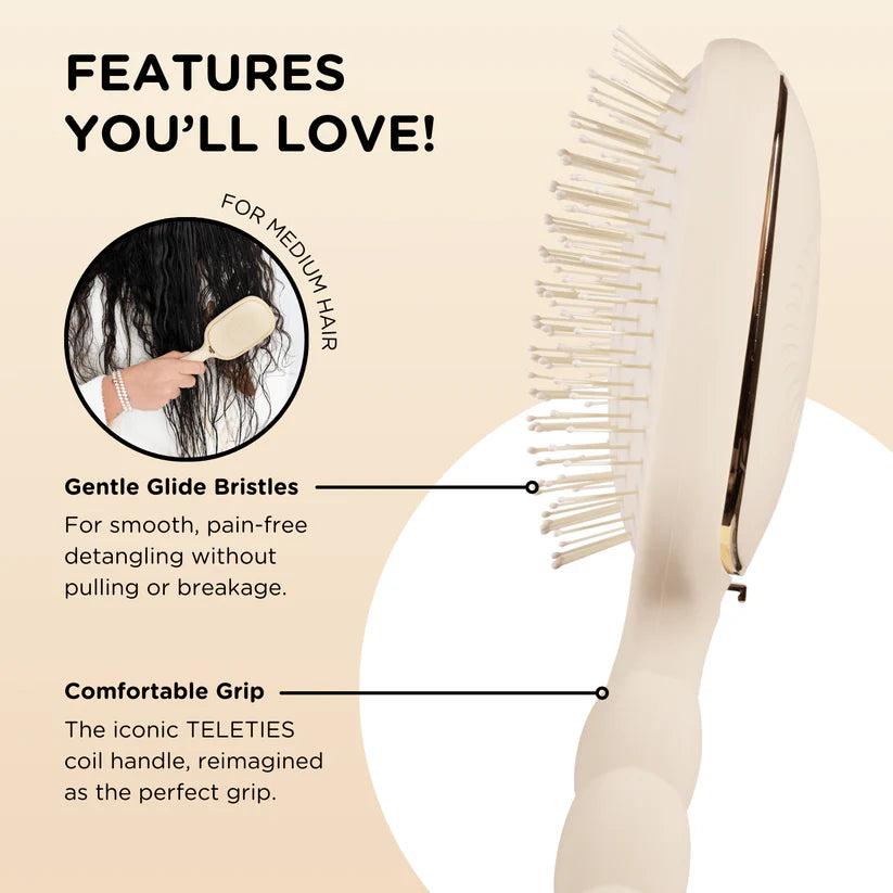 Detangler Hair Brush for Medium Hair, Tan