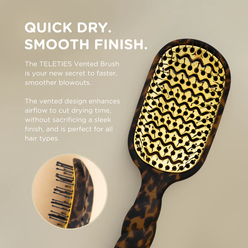 Vented Hair Brush, Tortoise