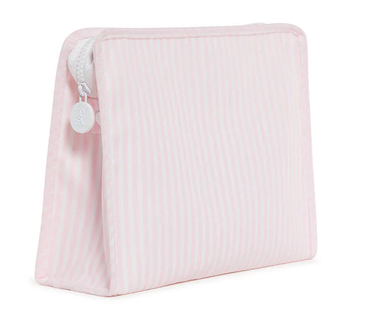 Roadie Large Zip Pouch, Pimlico Stripe Pink