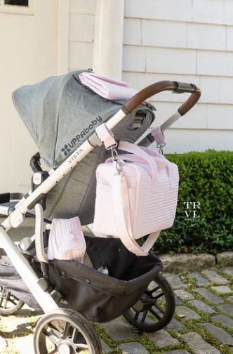 Quilted Stroller Bag, Pimlico Stripe Pink