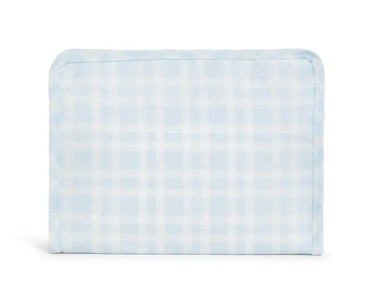 Roadie Large Zip Pouch, Pimlico Plaid Blue