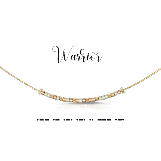 Morse Code Necklace | Warrior