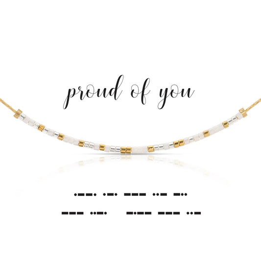 Morse Code Necklace | Proud of You