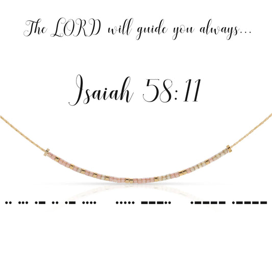 Morse Code Necklace | Isaiah 58:11